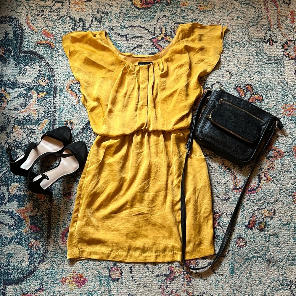Mustard sundress with pockets